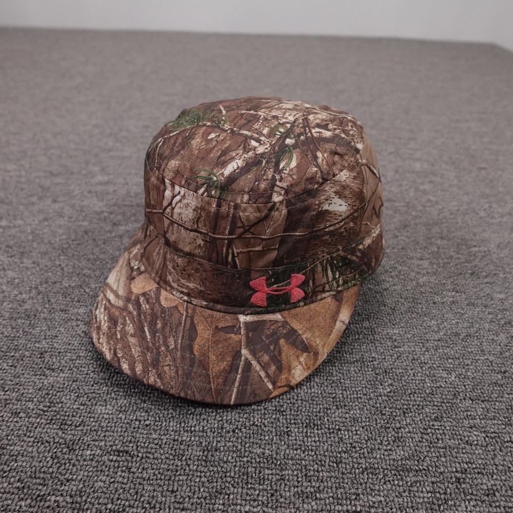 Under Armour Hat Army Cap Strap Back Womens One Size Brown Camo Hunting Outdoor